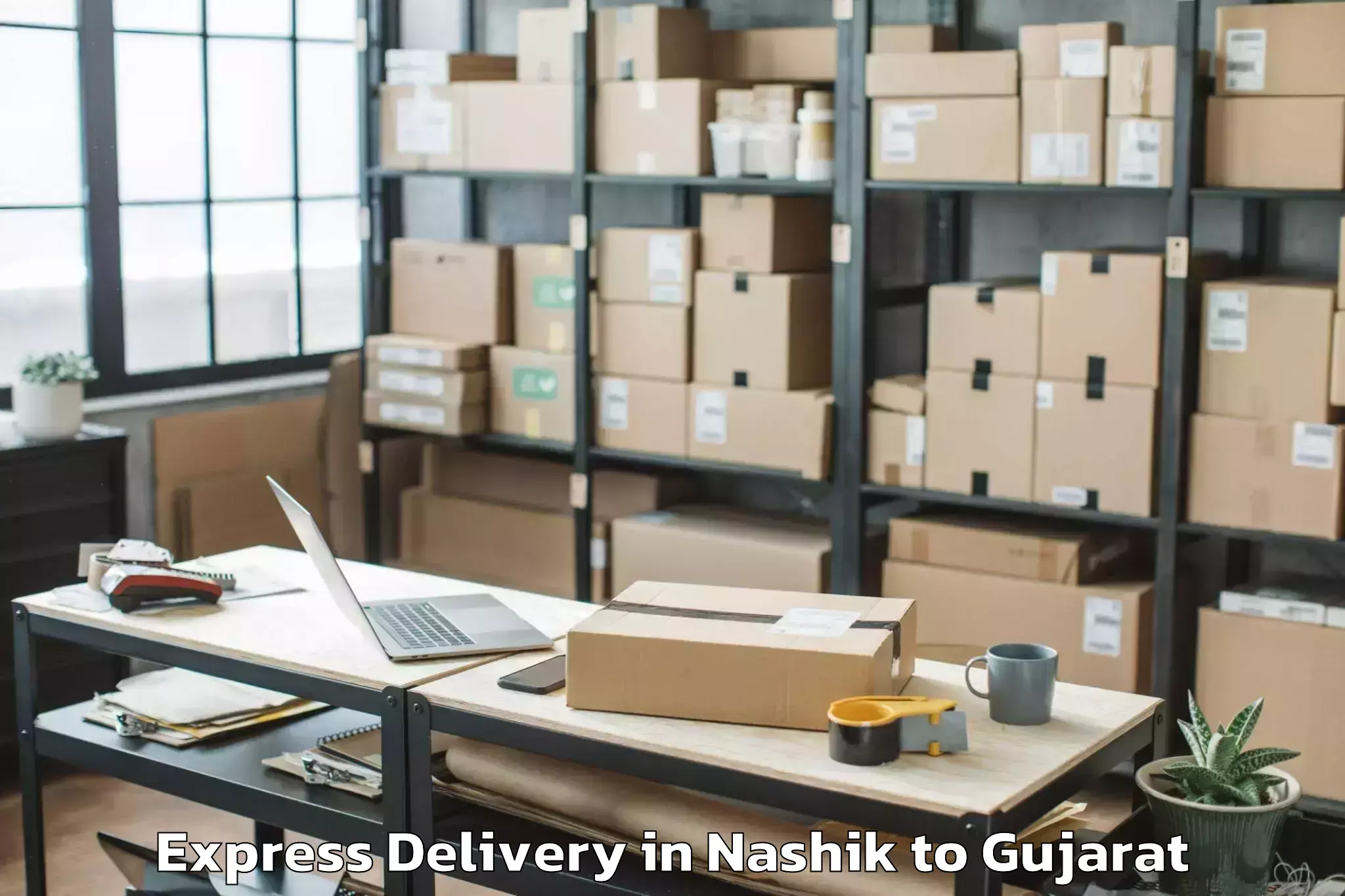 Get Nashik to Bhanvad Express Delivery